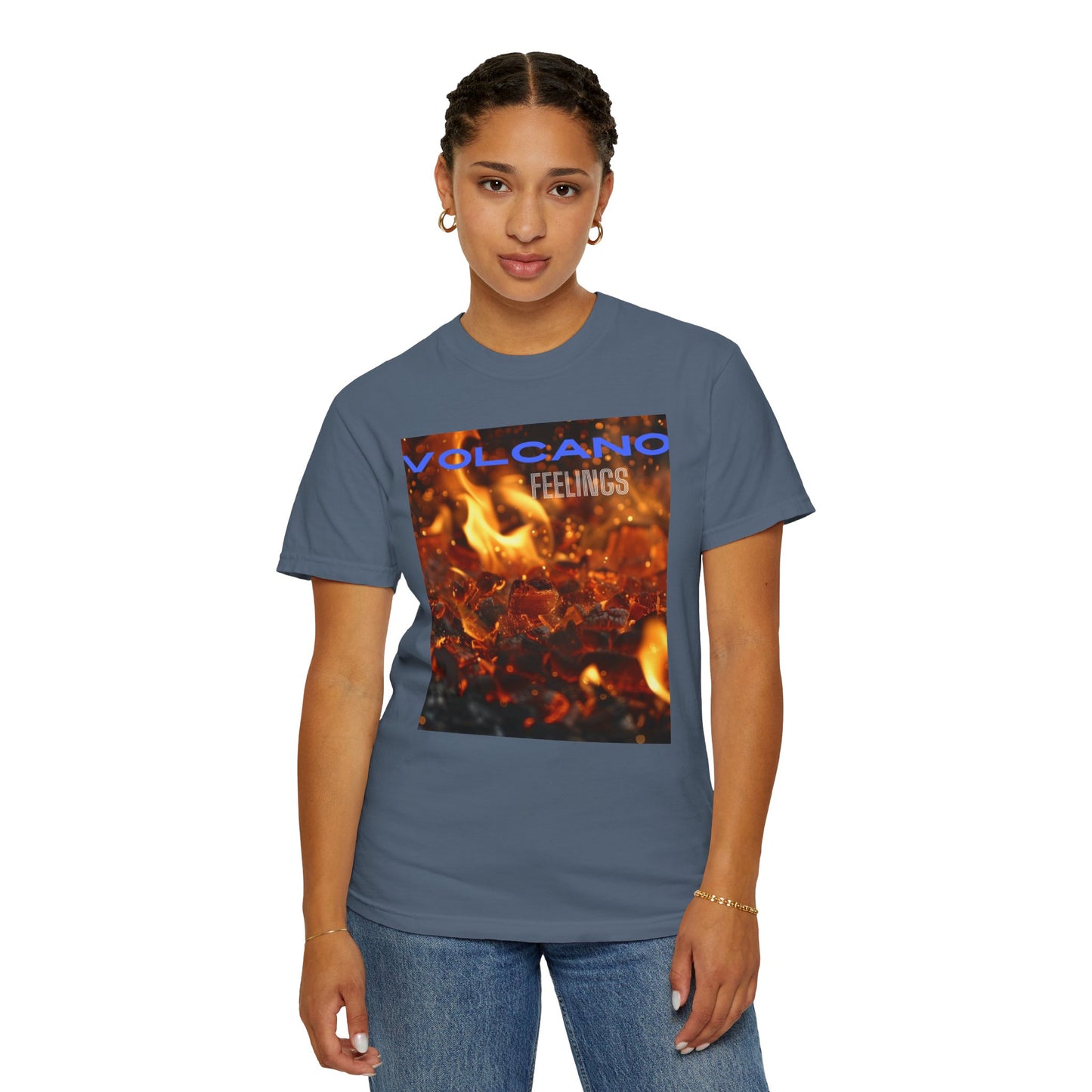 Volcano Feelings, a Unisex Garment-Dyed T-shirt