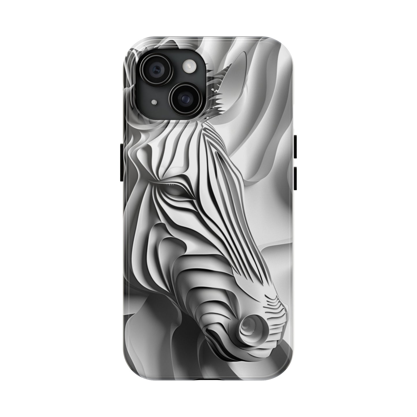 3D Sophisticated Featuring an Elegant Zebra Pattern in Monochrome