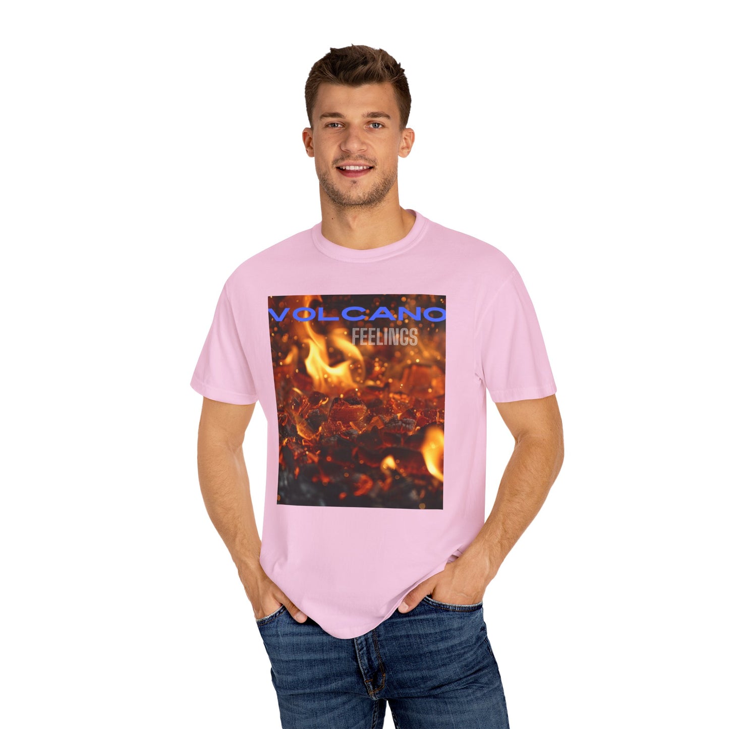 Volcano Feelings, a Unisex Garment-Dyed T-shirt