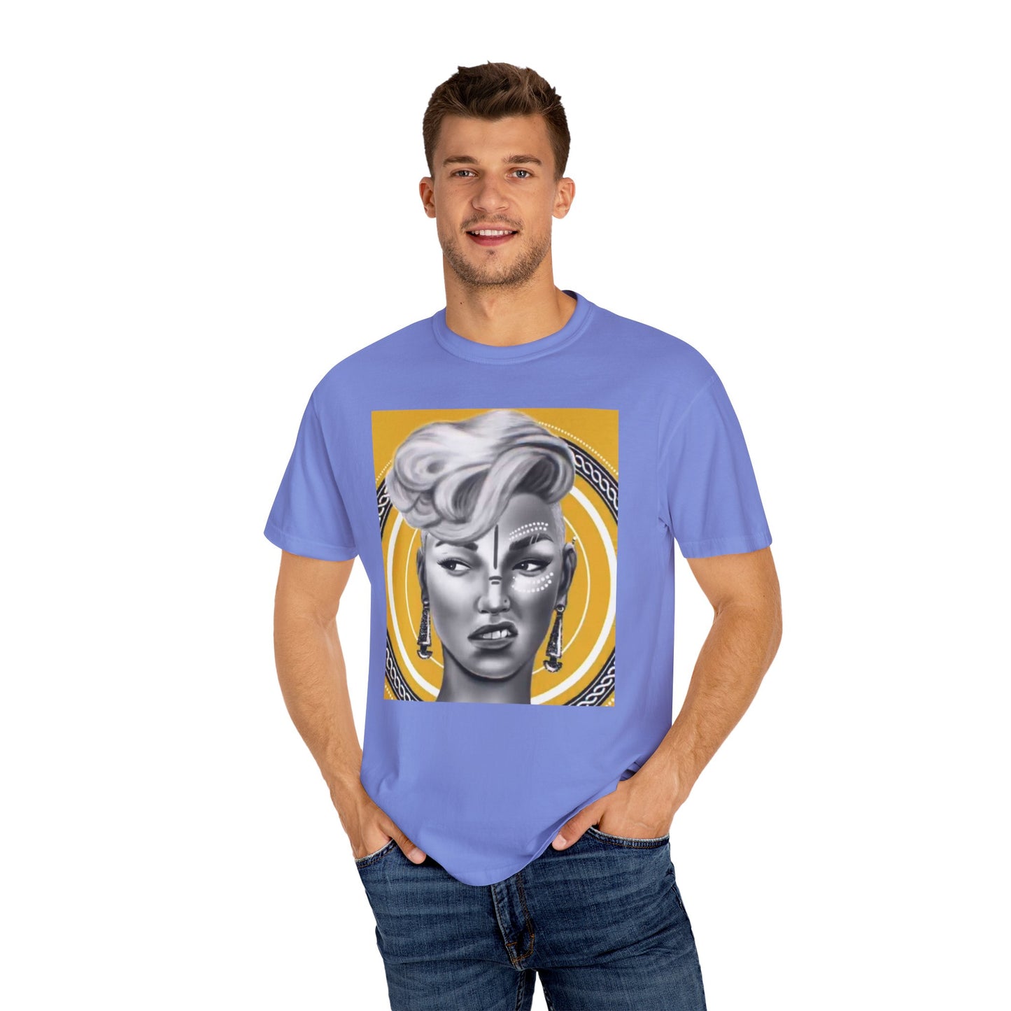 Poised Allure, a Unisex Garment-Dyed T-shirt