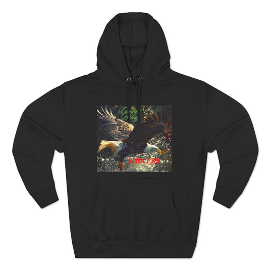 Courage  Breeds Success, Three-Panel Fleece Hoodie