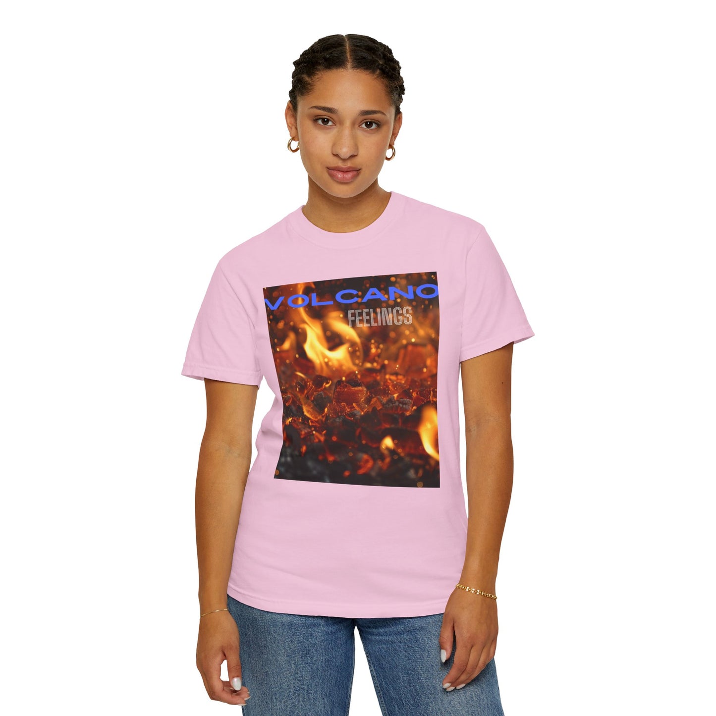 Volcano Feelings, a Unisex Garment-Dyed T-shirt