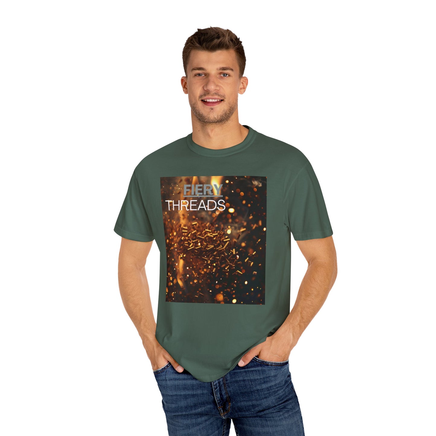 Fiery Threads, a Unisex Garment-Dyed Comfy  T-shirt