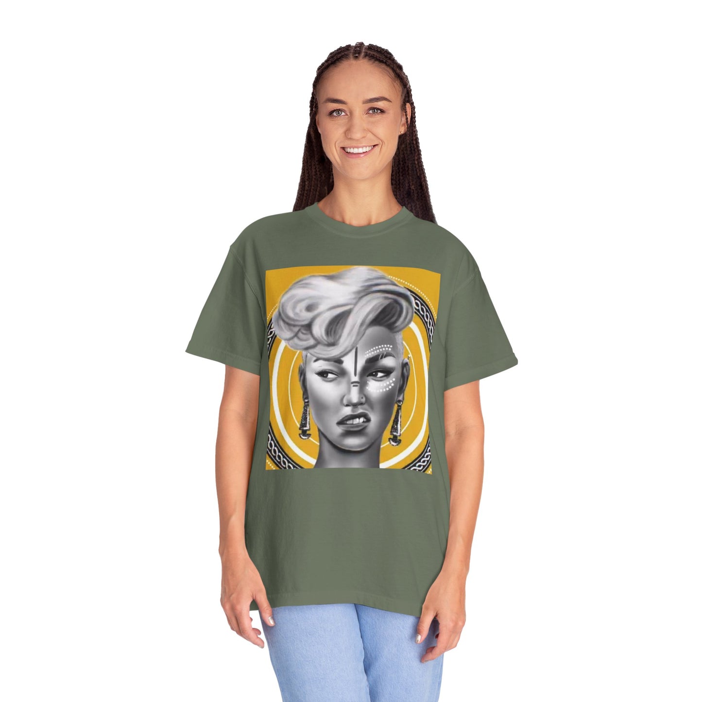 Poised Allure, a Unisex Garment-Dyed T-shirt