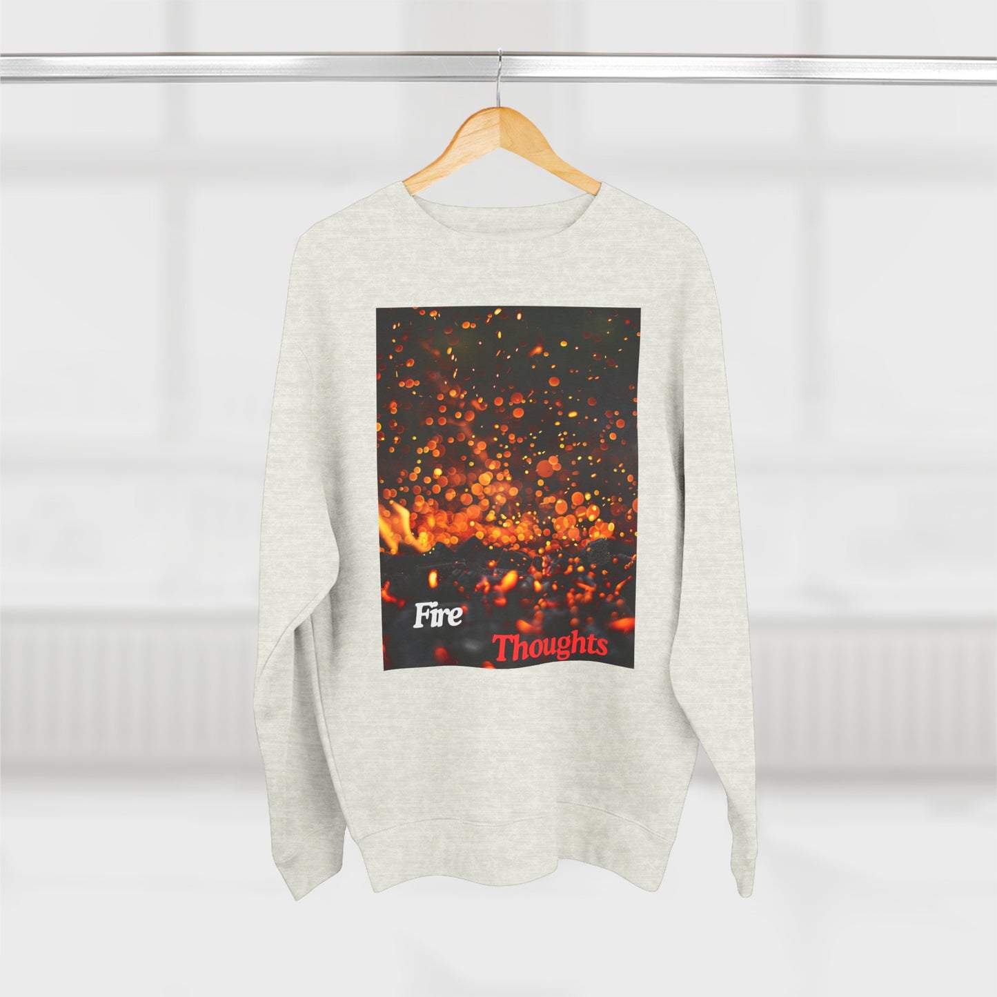 Fire Thoughts, a Unisex Crewneck Sweatshirt