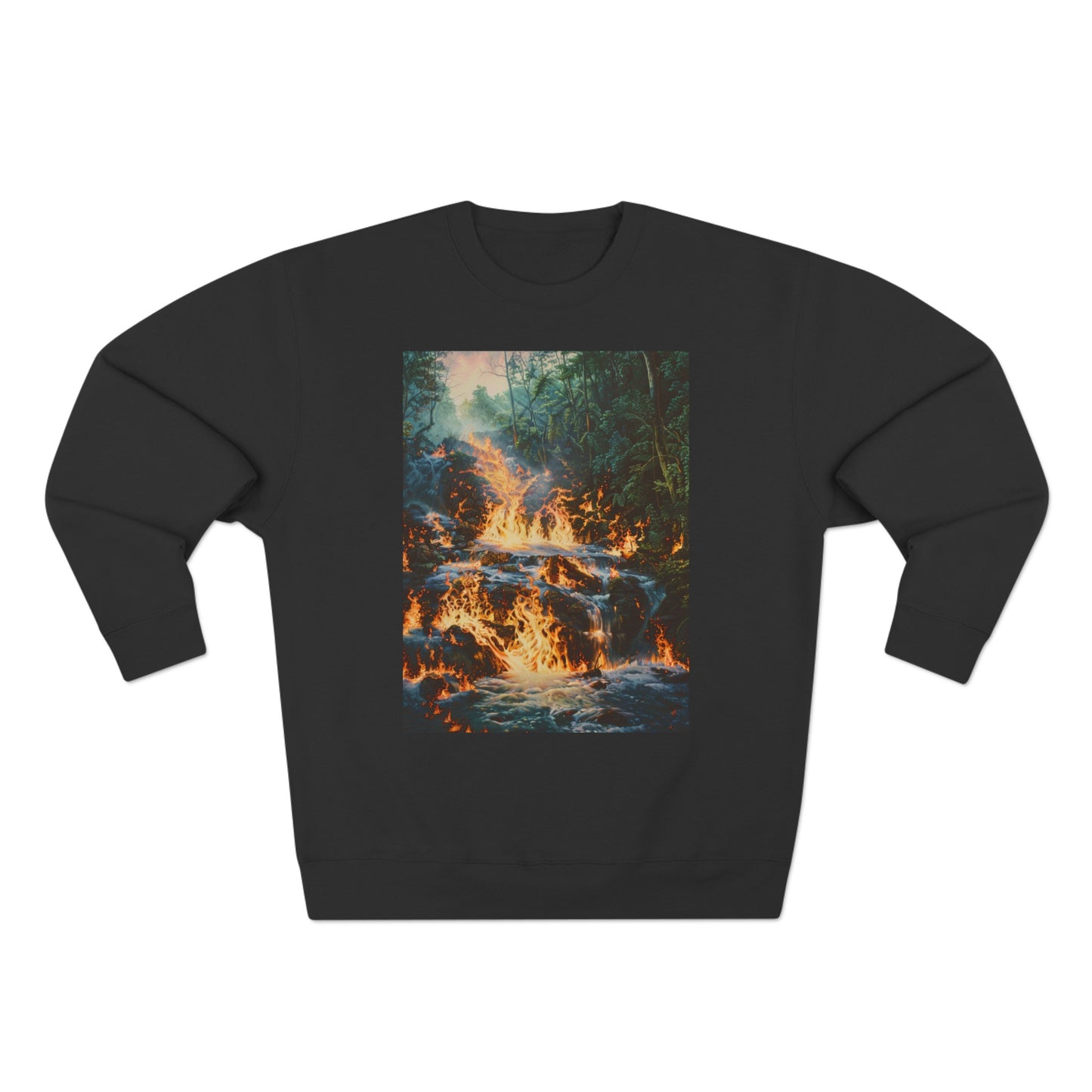 Volcanic forest, Unisex Crewneck Sweatshirt