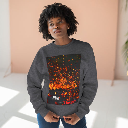 Fire Thoughts, a Unisex Crewneck Sweatshirt