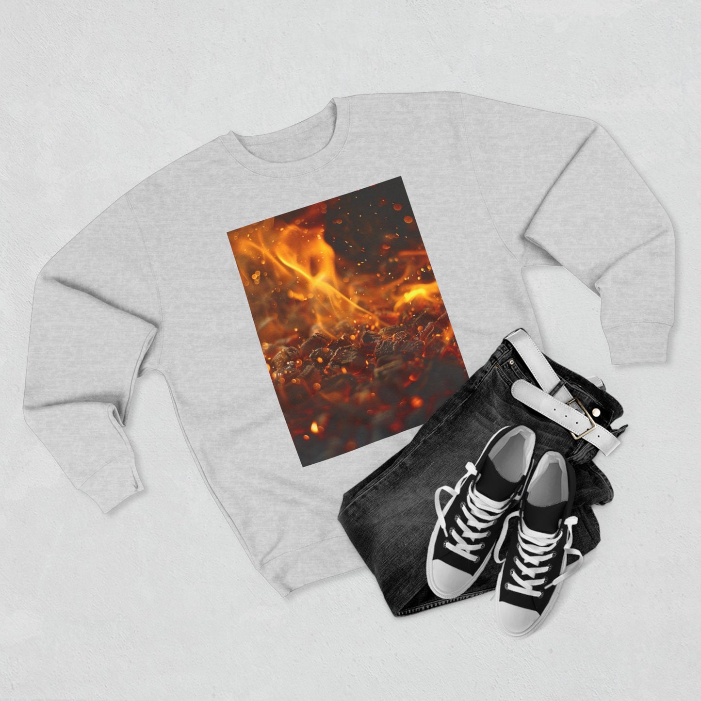 Volcano vibes,  a Unisex Crewneck Sweatshirt