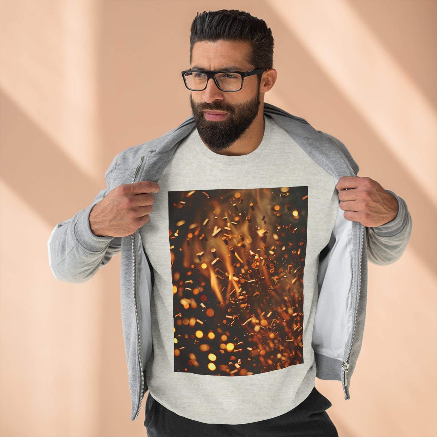 Fire pellets, a Unisex Crewneck Sweatshirt