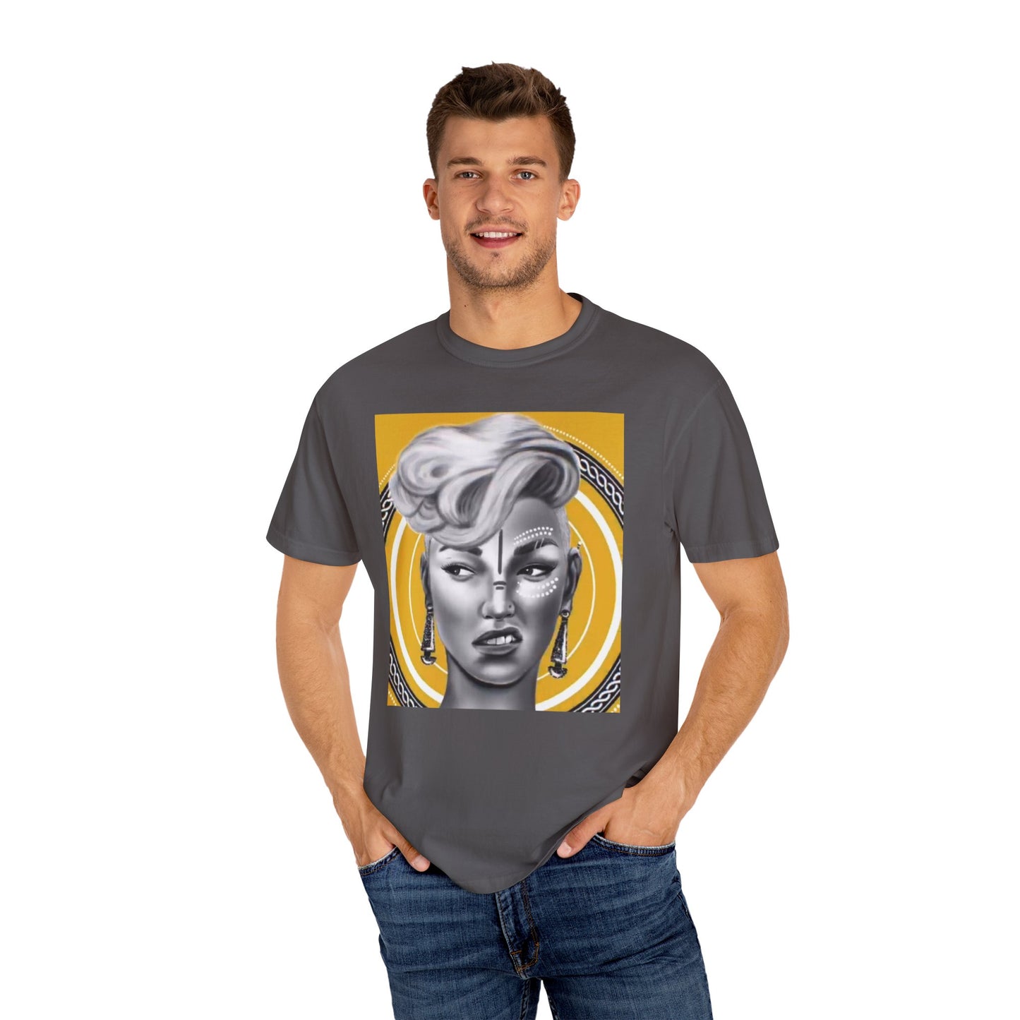 Poised Allure, a Unisex Garment-Dyed T-shirt