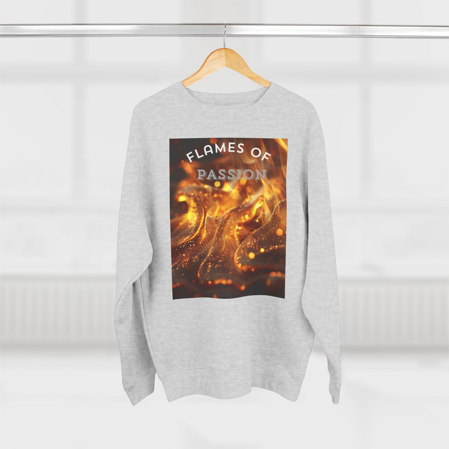 Flame of Passion, a Unisex Crewneck Sweatshirt for comfort.