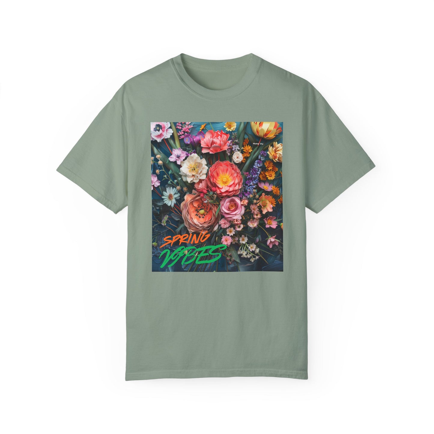 Spring Vibes, a Unisex Garment-Dyed comfy T-shirt.