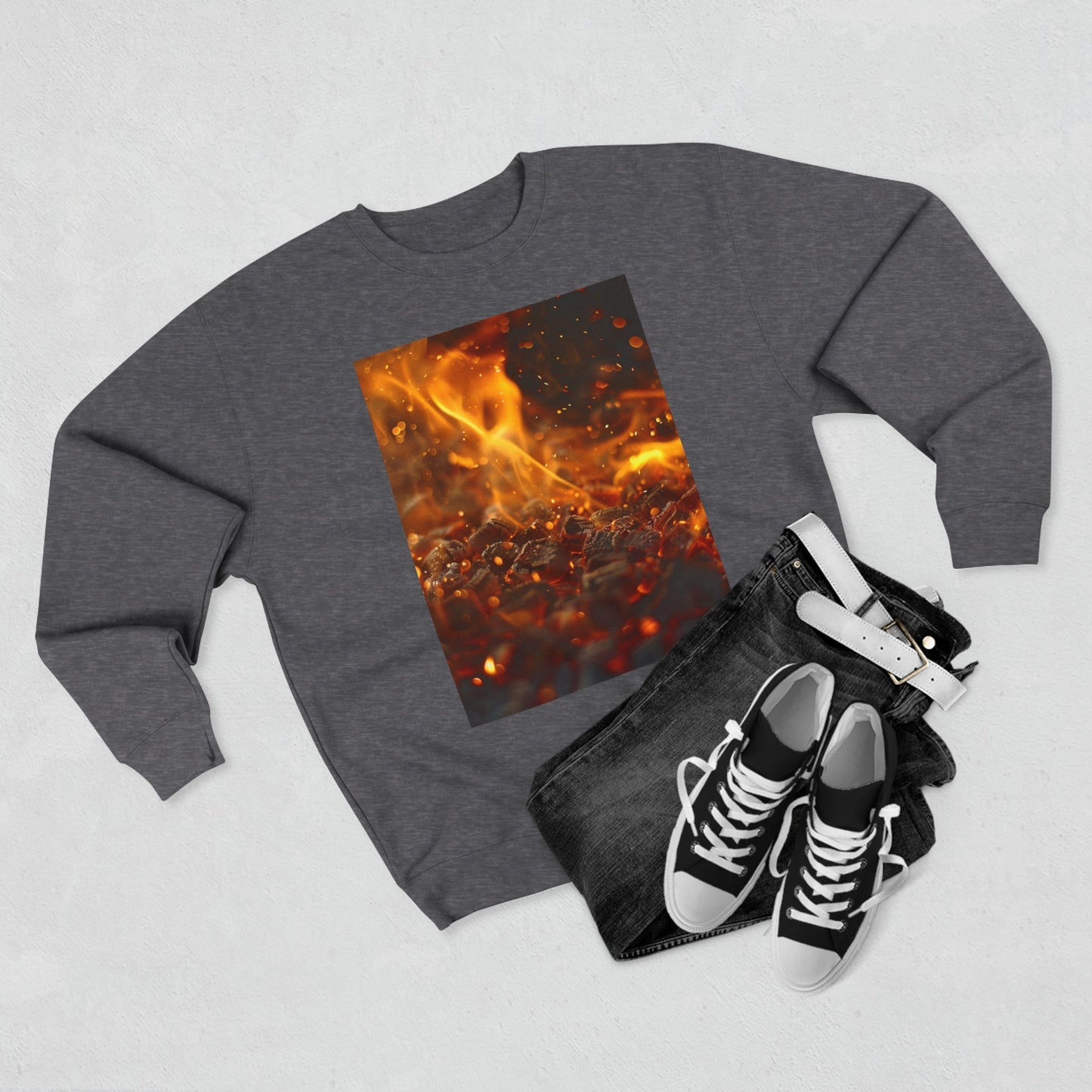 Volcano vibes,  a Unisex Crewneck Sweatshirt