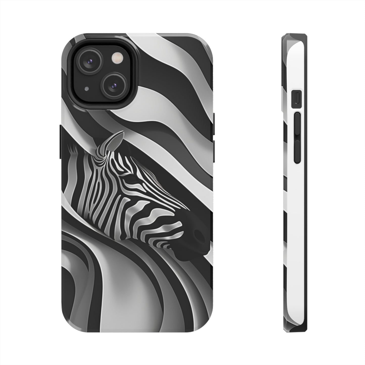 3D Sophisticated Zebra Pattern Monochrome