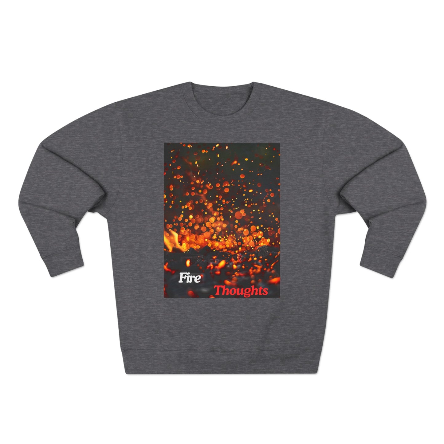 Fire Thoughts, a Unisex Crewneck Sweatshirt