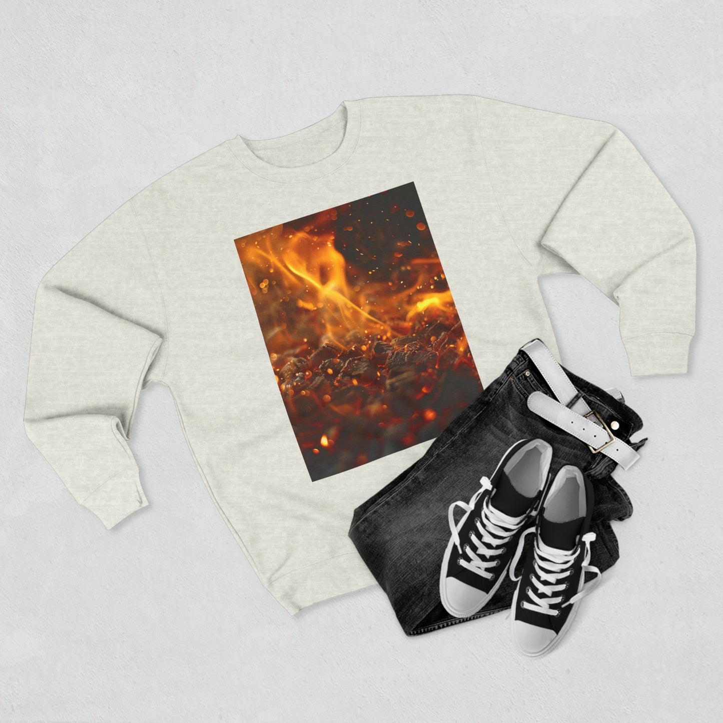 Volcano vibes,  a Unisex Crewneck Sweatshirt