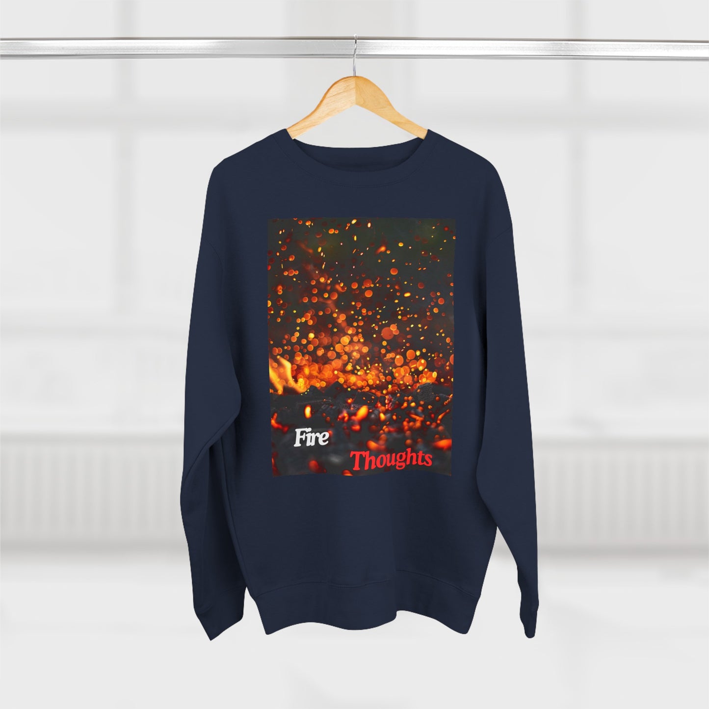 Fire Thoughts, a Unisex Crewneck Sweatshirt