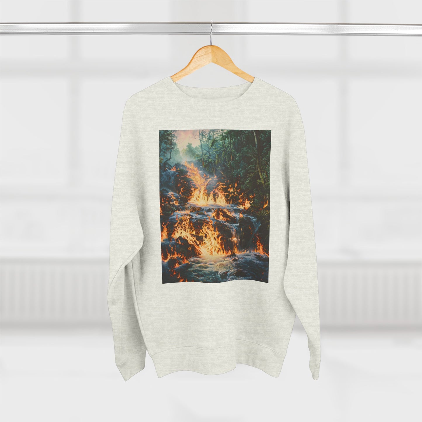 Volcanic forest, Unisex Crewneck Sweatshirt