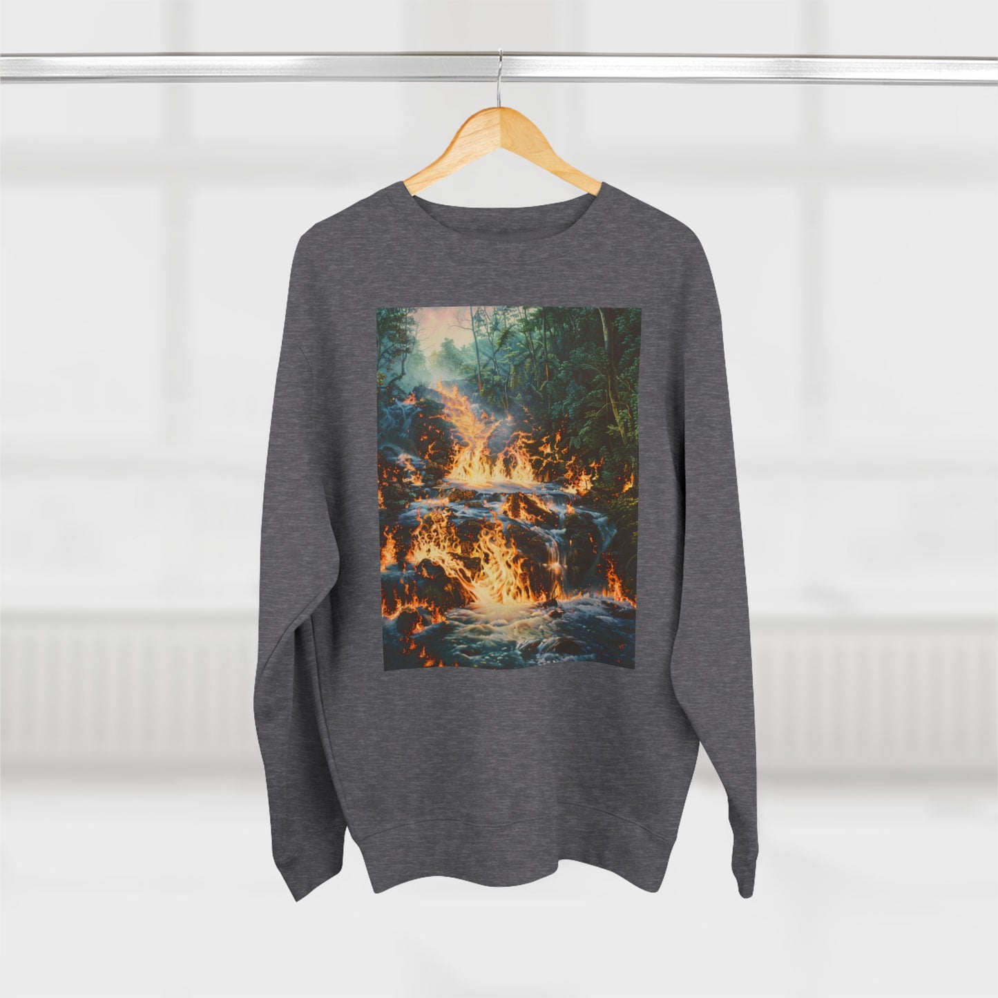 Volcanic forest, Unisex Crewneck Sweatshirt