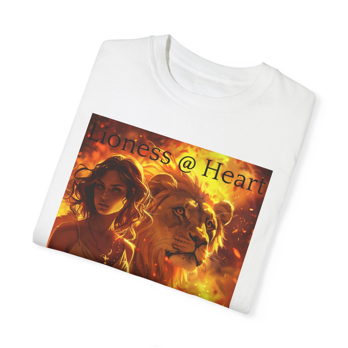 Lioness @ Heart is a Unisex Garment-Dyed T-shirt for trendy and styled people.