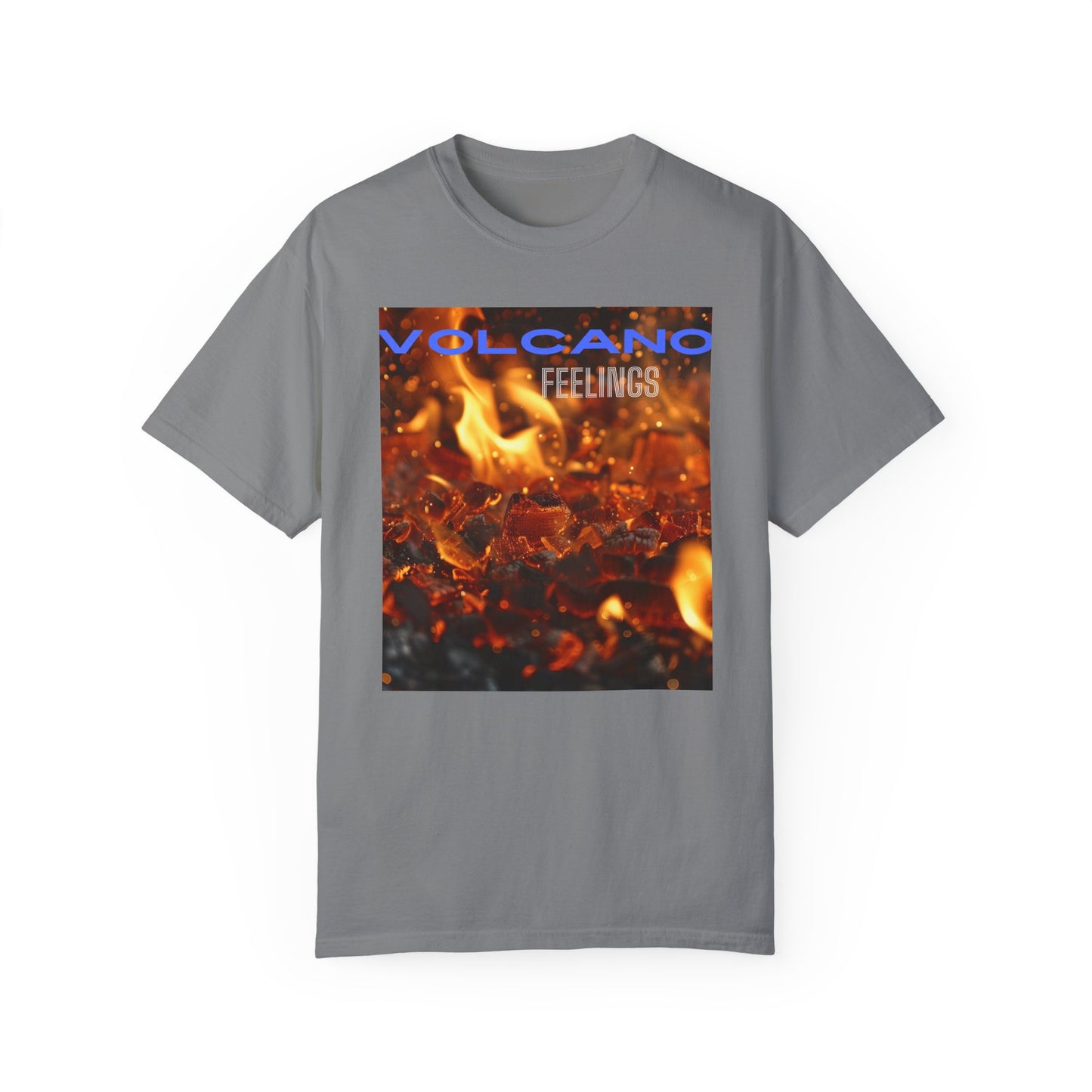 Volcano Feelings, a Unisex Garment-Dyed T-shirt