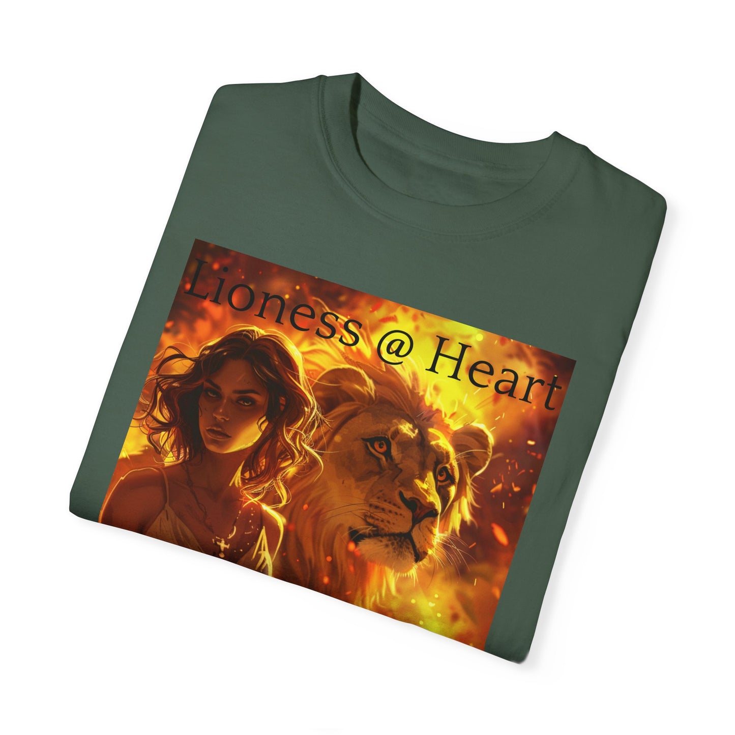 Lioness @ Heart is a Unisex Garment-Dyed T-shirt for trendy and styled people.