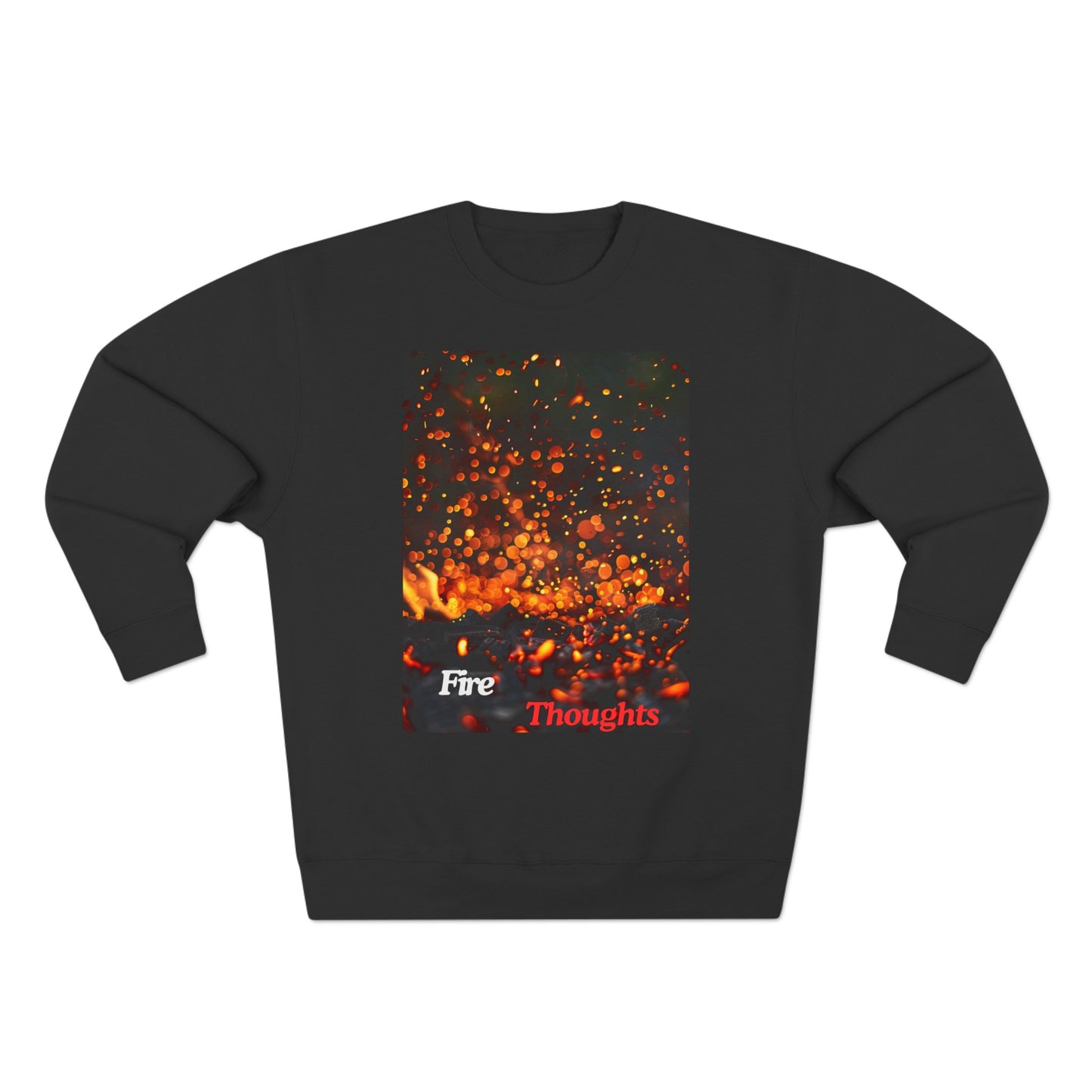 Fire Thoughts, a Unisex Crewneck Sweatshirt