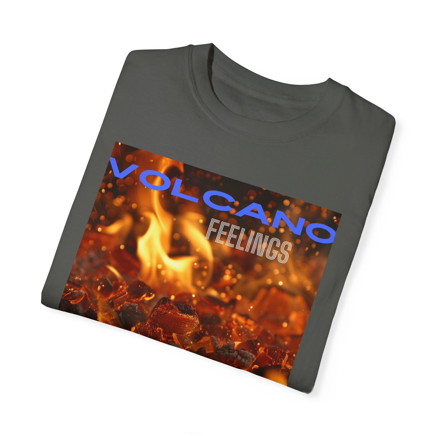 Volcano Feelings, a Unisex Garment-Dyed T-shirt