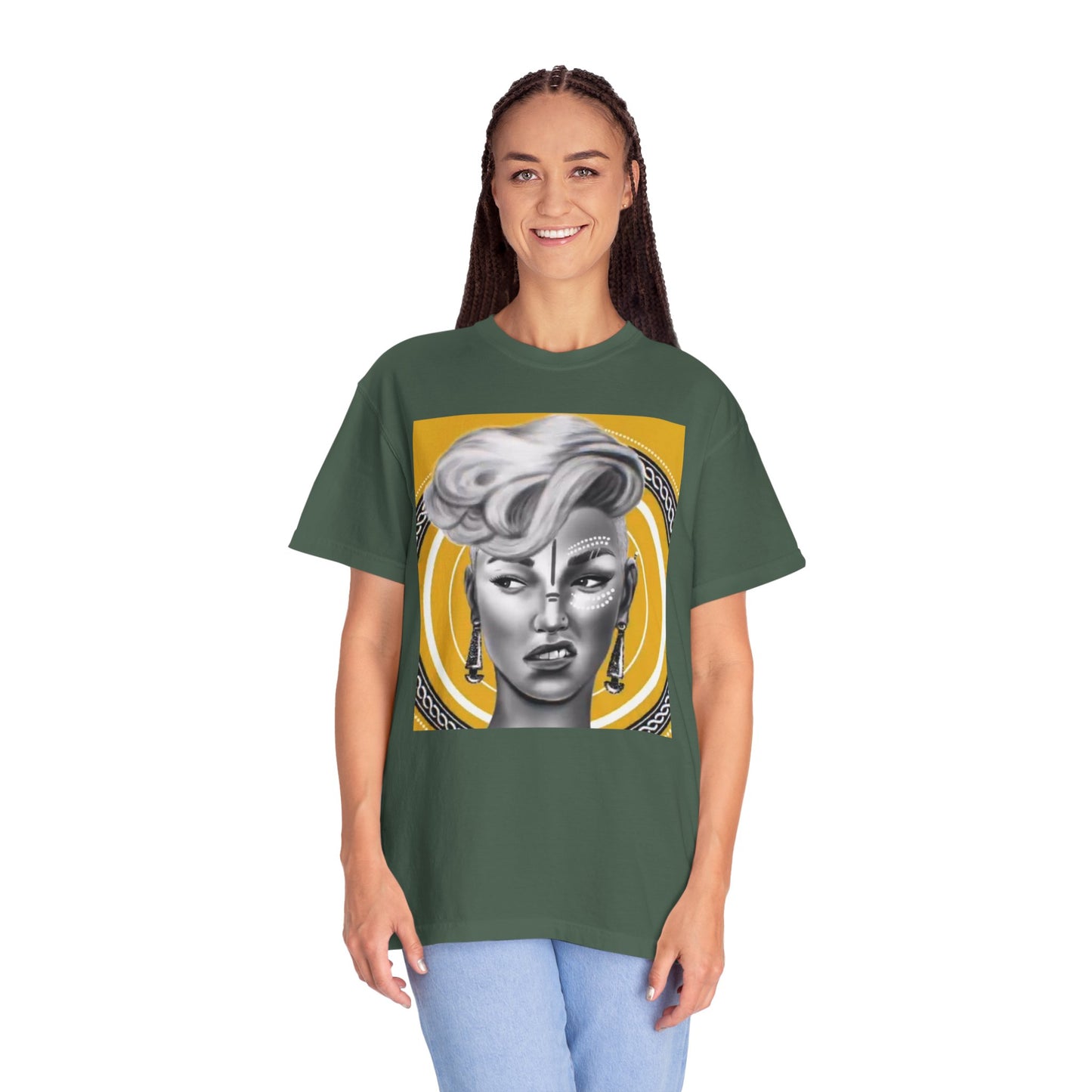 Poised Allure, a Unisex Garment-Dyed T-shirt