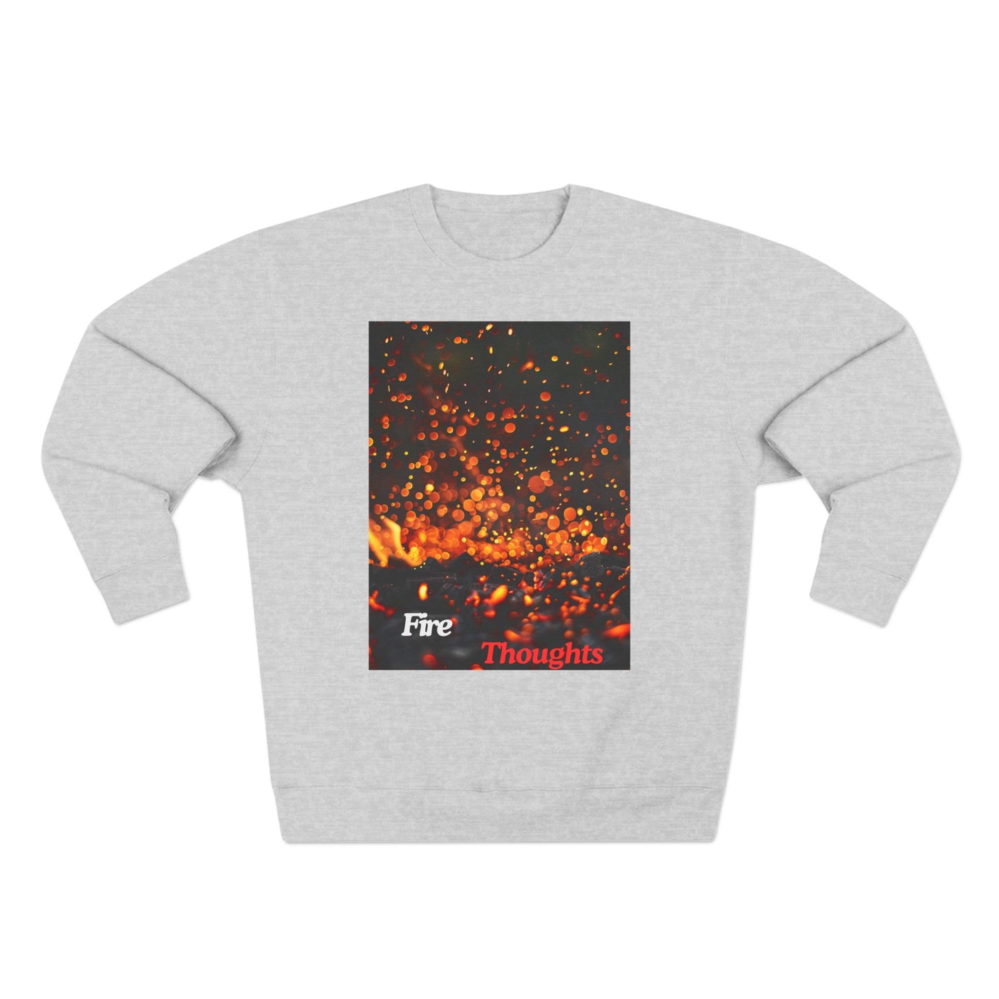 Fire Thoughts, a Unisex Crewneck Sweatshirt