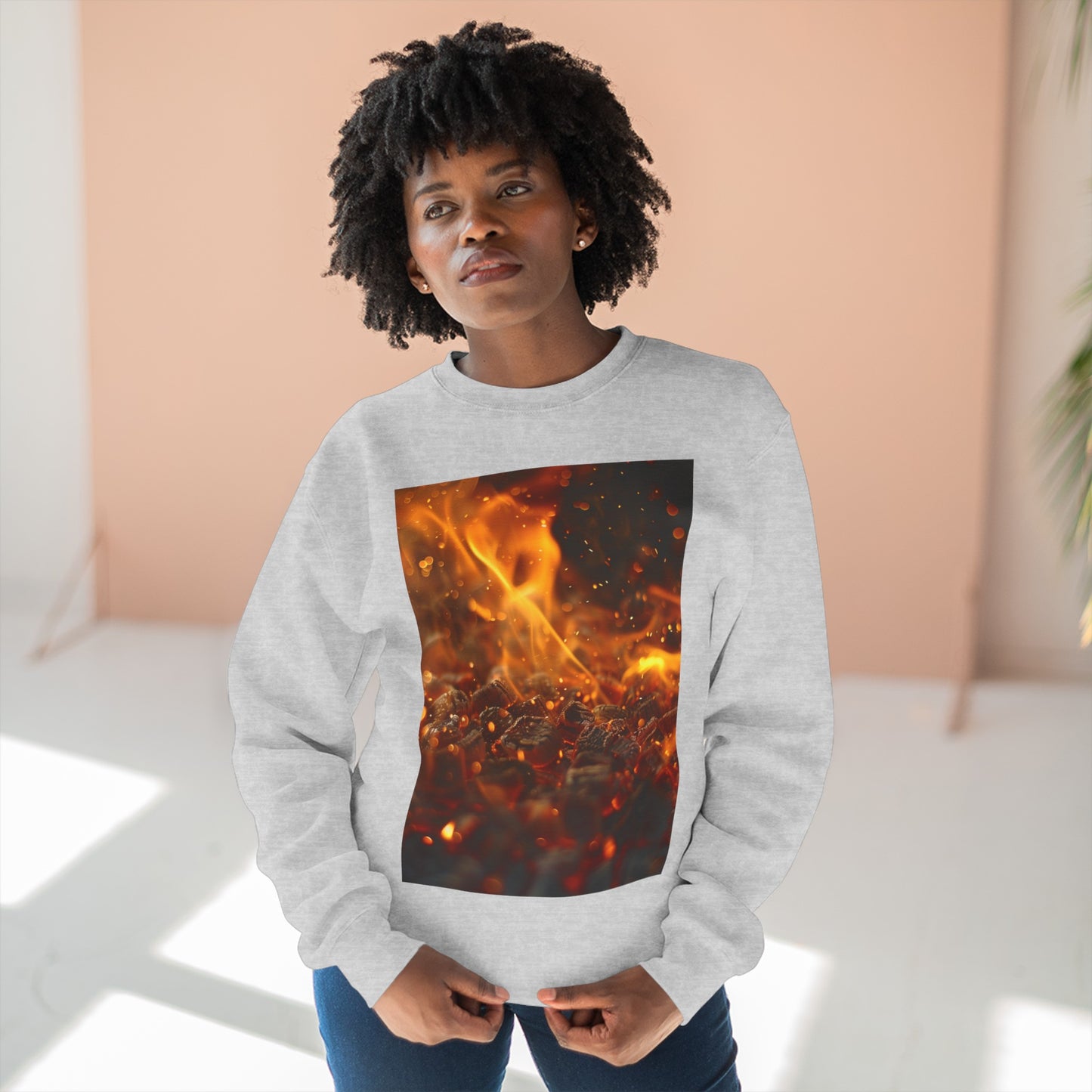 Volcano vibes,  a Unisex Crewneck Sweatshirt