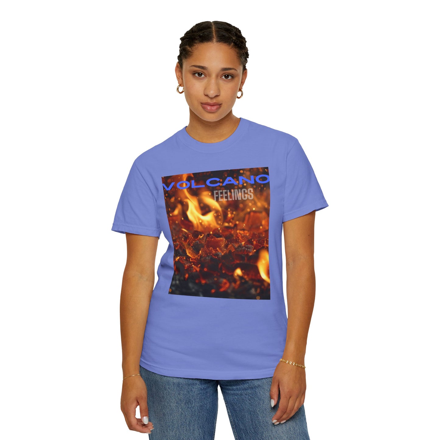 Volcano Feelings, a Unisex Garment-Dyed T-shirt