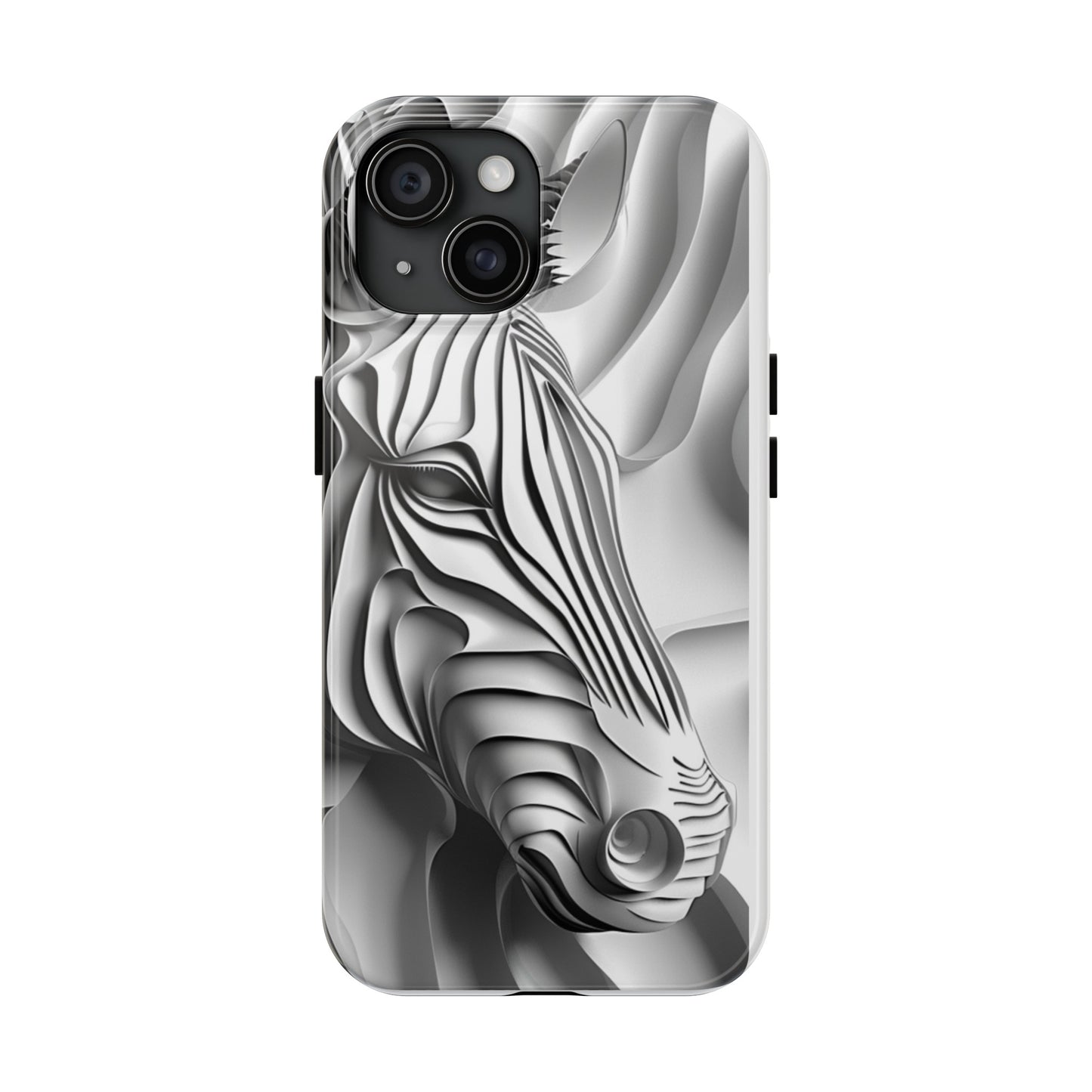 3D Sophisticated Featuring an Elegant Zebra Pattern in Monochrome"