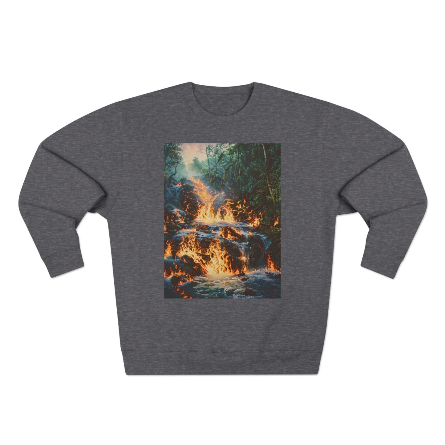 Volcanic forest, Unisex Crewneck Sweatshirt