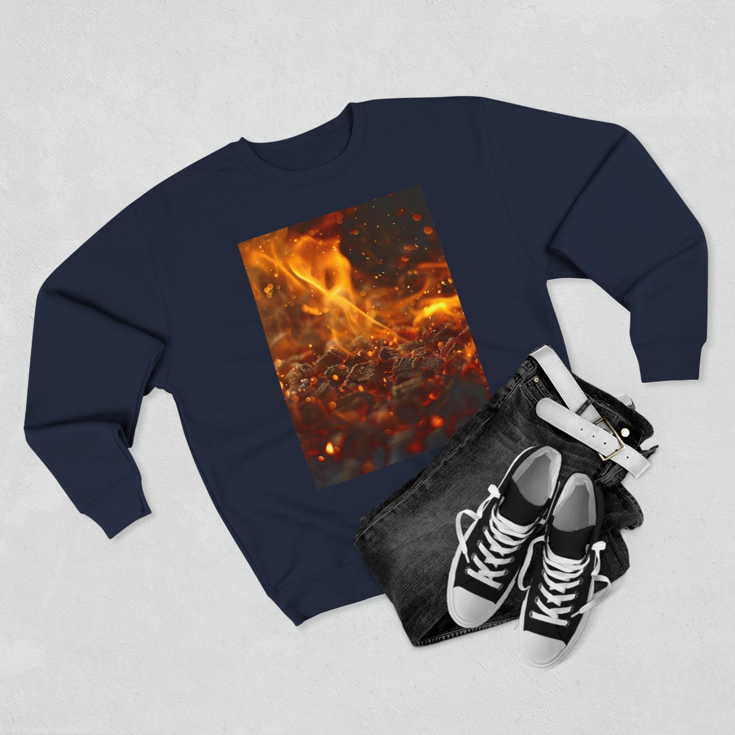 Volcano vibes,  a Unisex Crewneck Sweatshirt