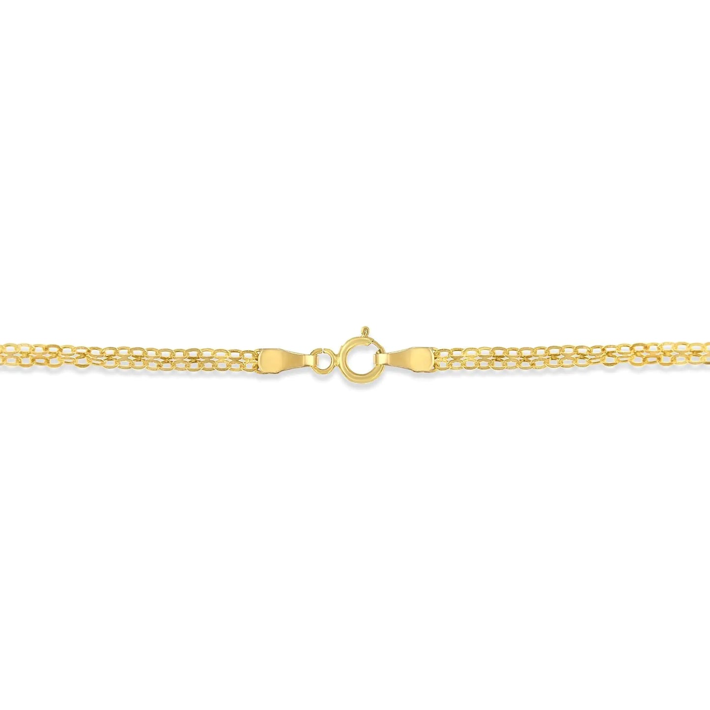 14K Yellow Gold 1/2 cttw Diamond V-Shape Pendant Necklace (I-J, I1-I2)
