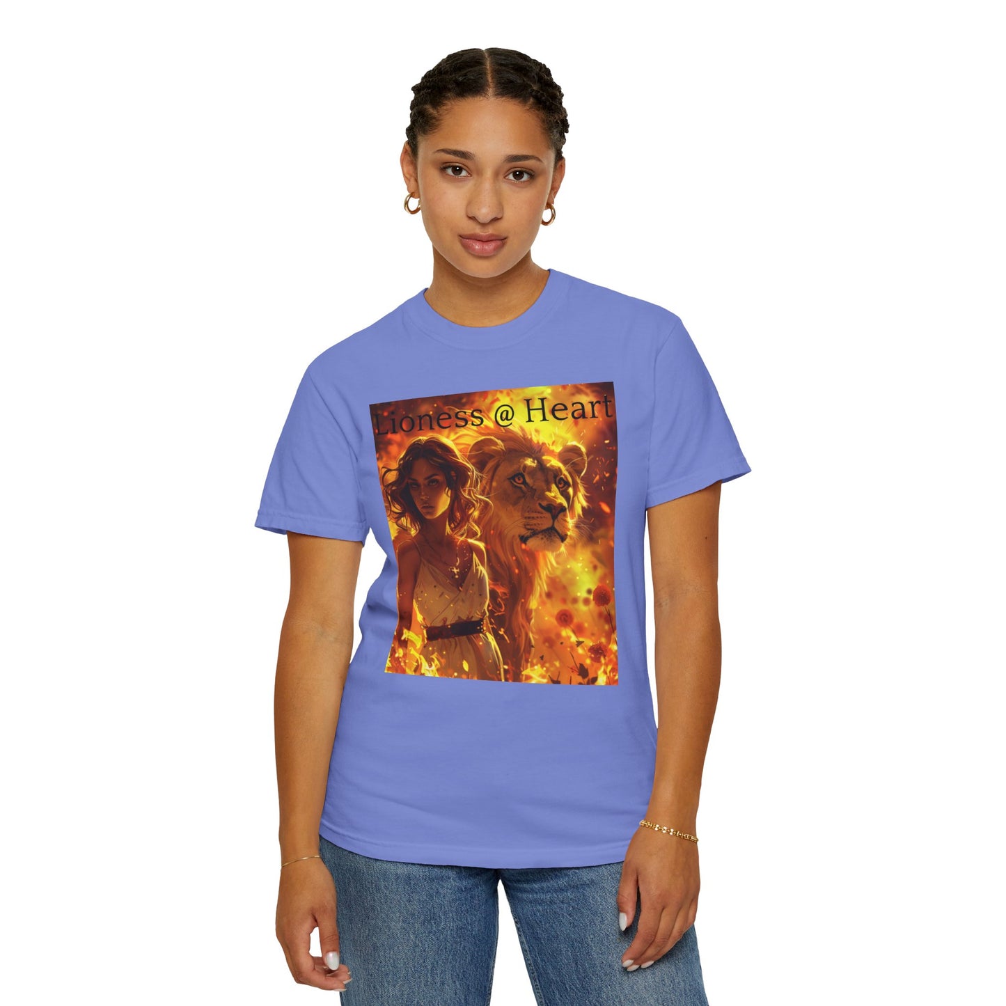 Lioness @ Heart is a Unisex Garment-Dyed T-shirt for trendy and styled people.