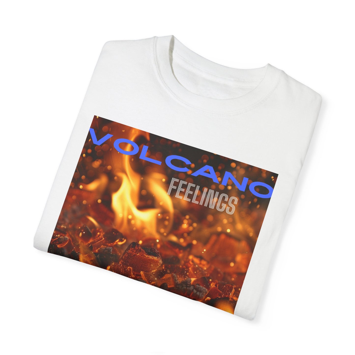 Volcano Feelings, a Unisex Garment-Dyed T-shirt