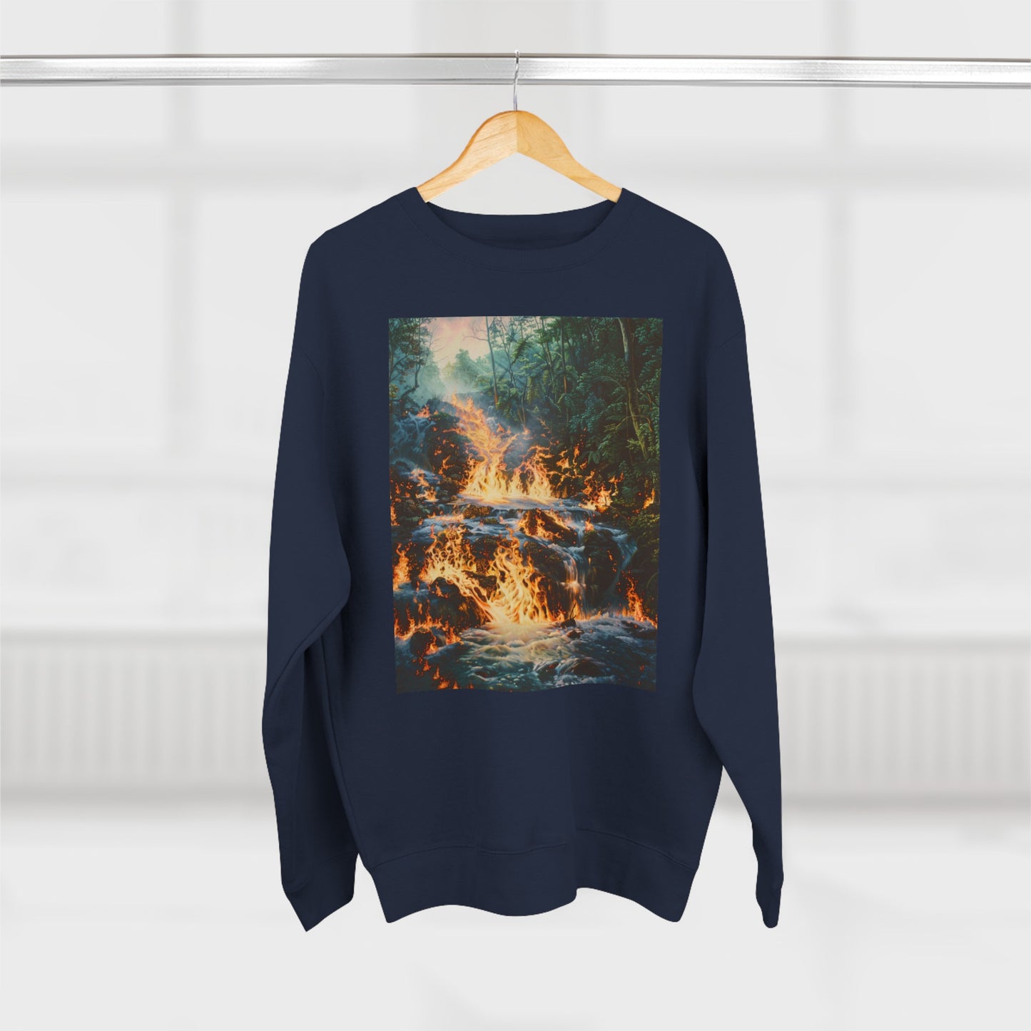 Volcanic forest, Unisex Crewneck Sweatshirt