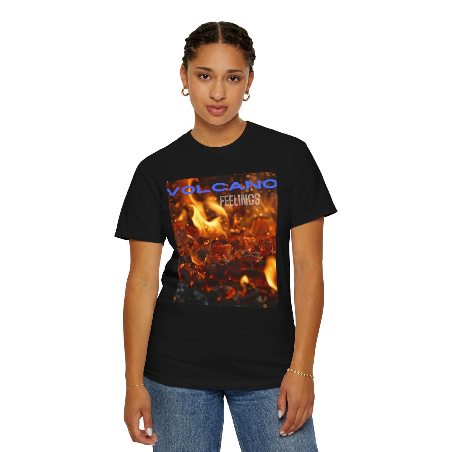 Volcano Feelings, a Unisex Garment-Dyed T-shirt