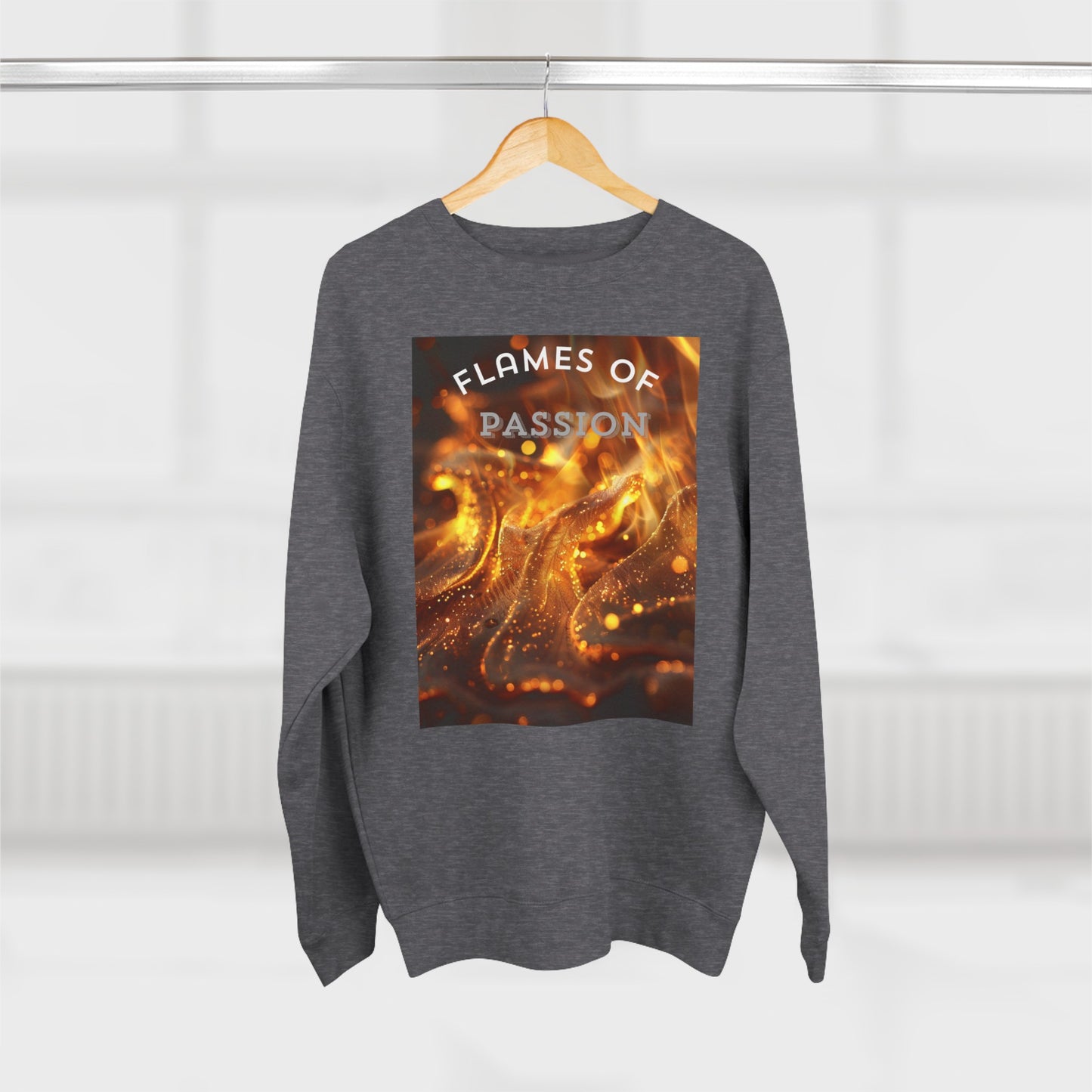 Flame of Passion, a Unisex Crewneck Sweatshirt for comfort.