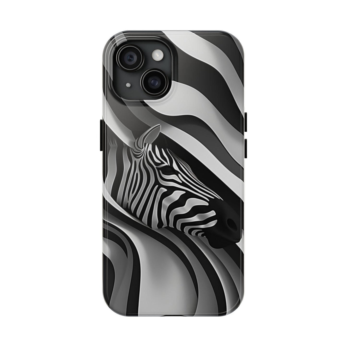 3D Sophisticated Zebra Pattern Monochrome