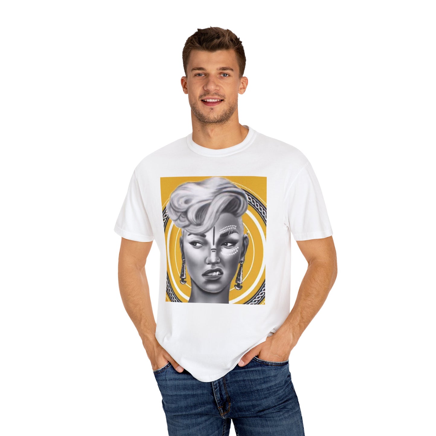 Poised Allure, a Unisex Garment-Dyed T-shirt