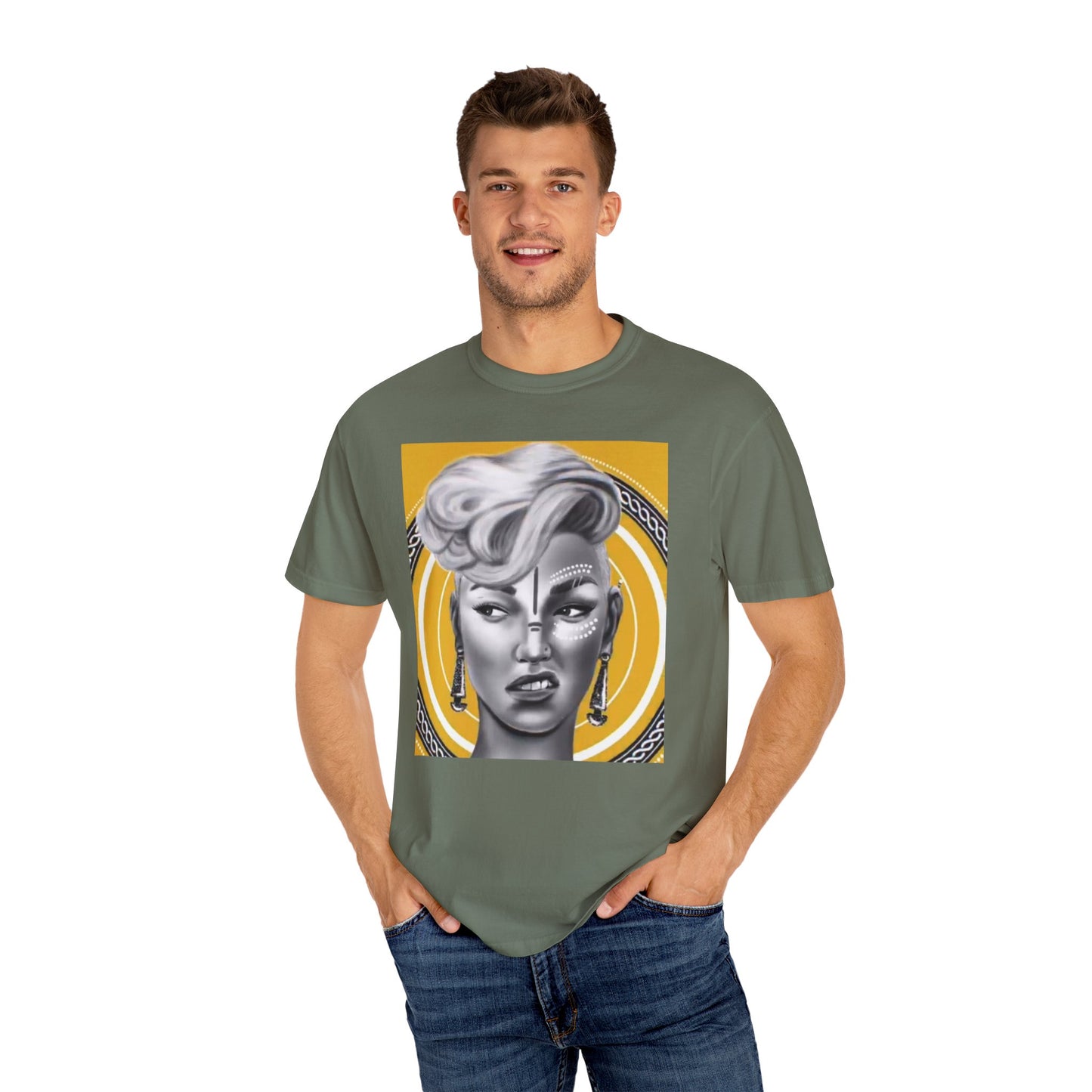 Poised Allure, a Unisex Garment-Dyed T-shirt