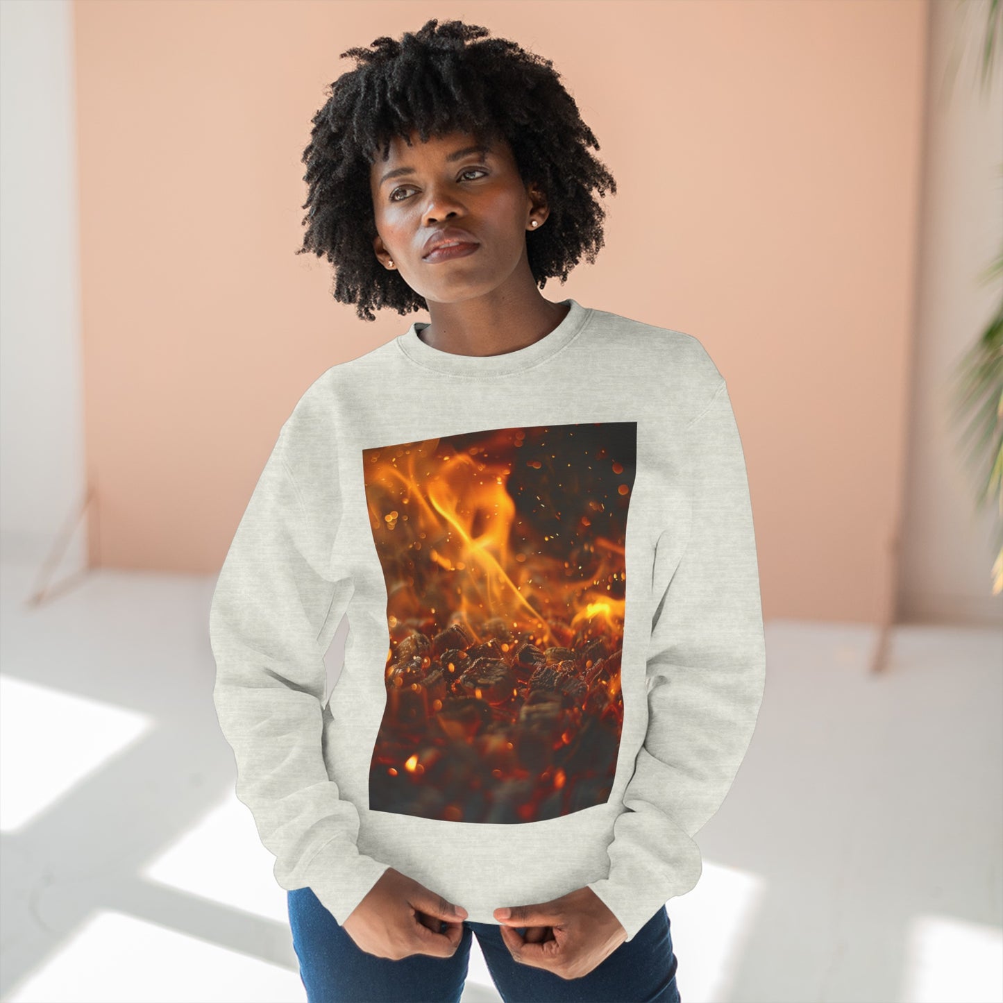 Volcano vibes,  a Unisex Crewneck Sweatshirt