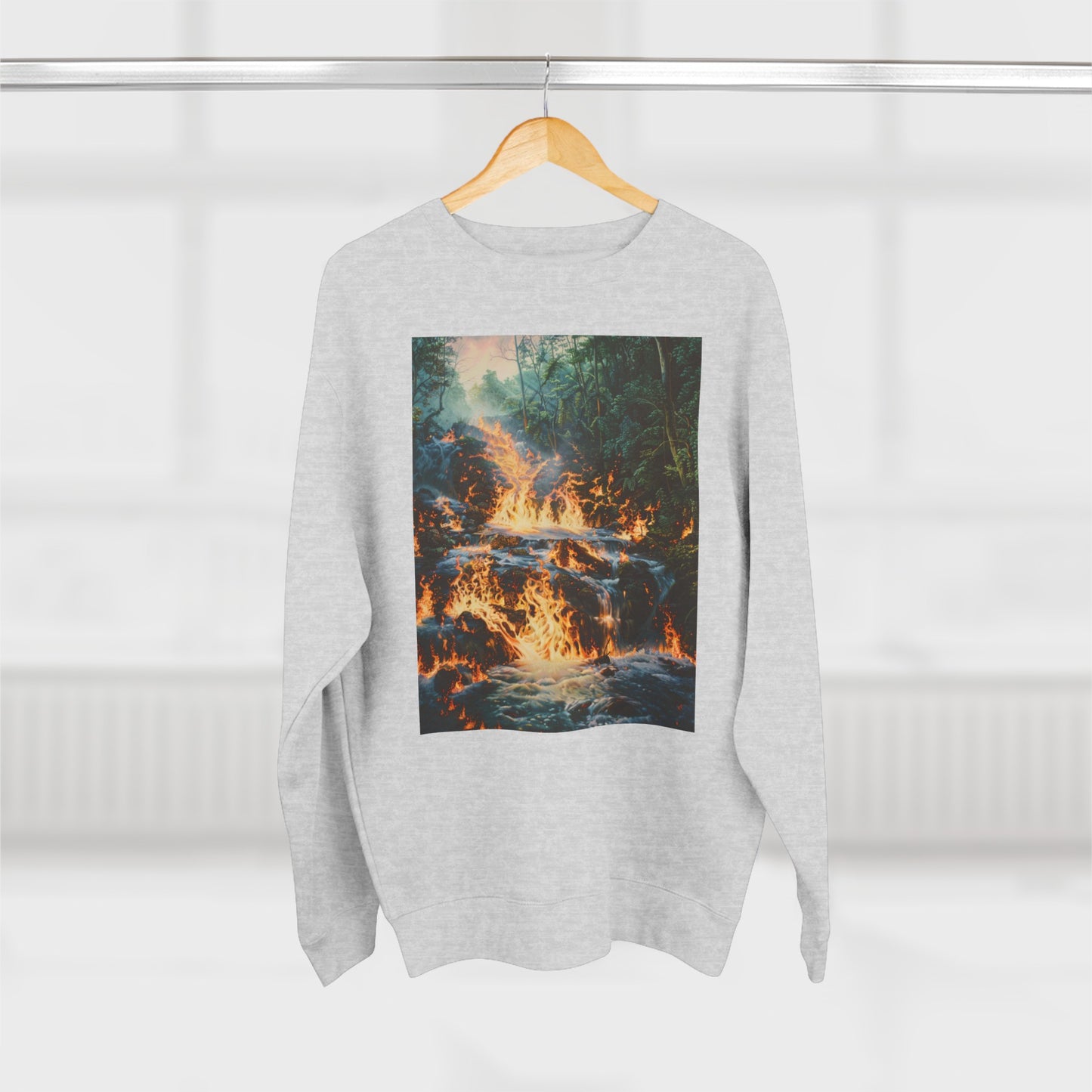 Volcanic forest, Unisex Crewneck Sweatshirt