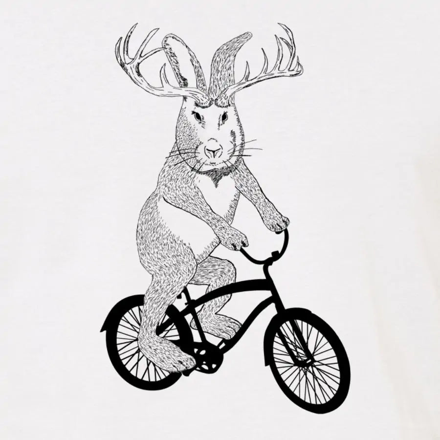 Jackalope on a bike